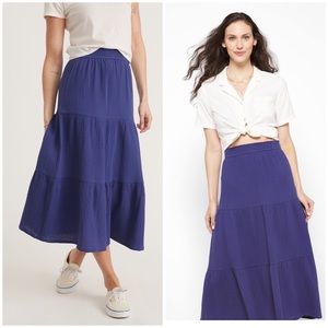 Marine Layer Corinne Maxi Skirt blue sz L